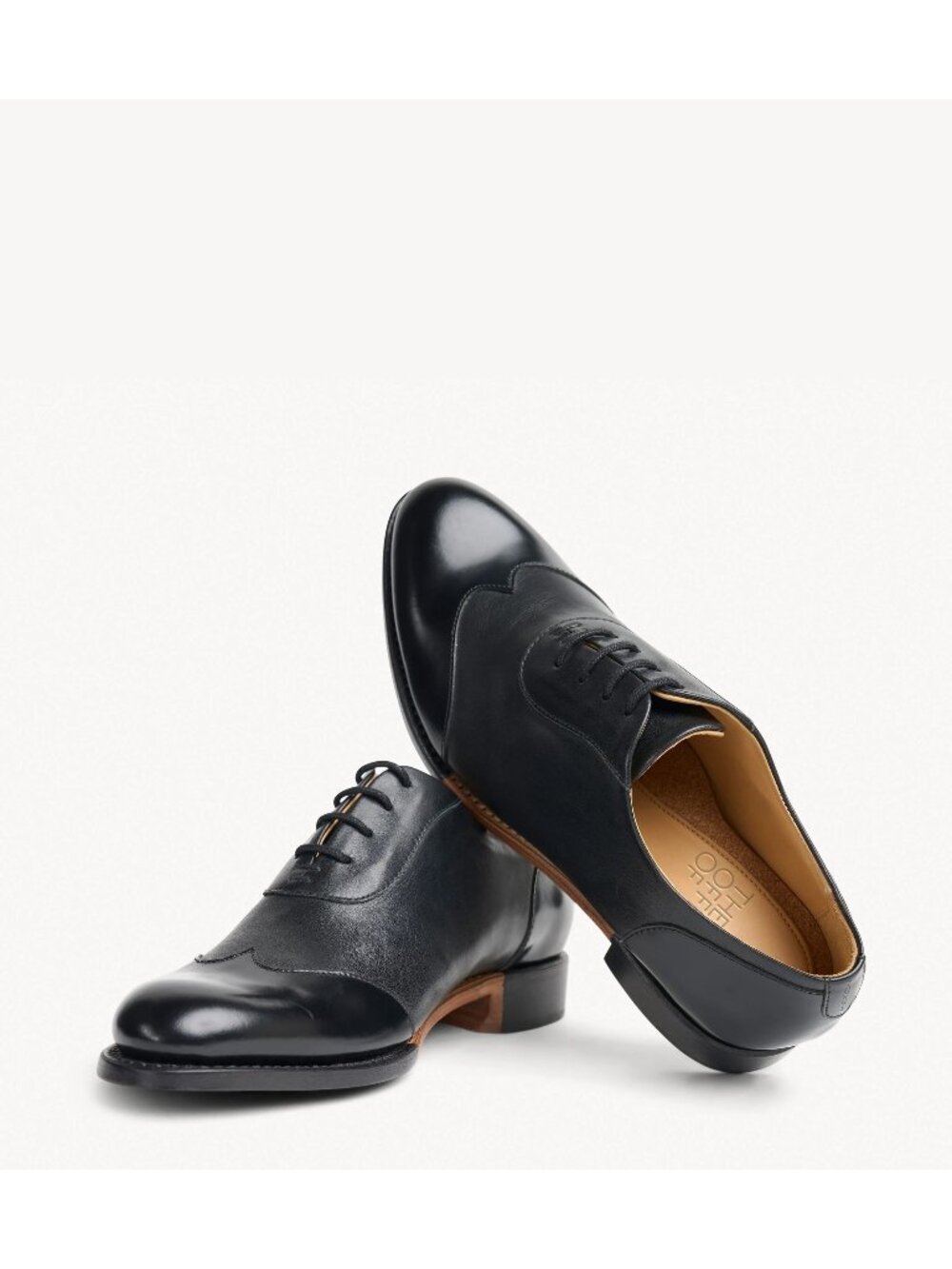 The Office of Angela Scott Mr. Evans Wingtip Black on Black New in Box 38